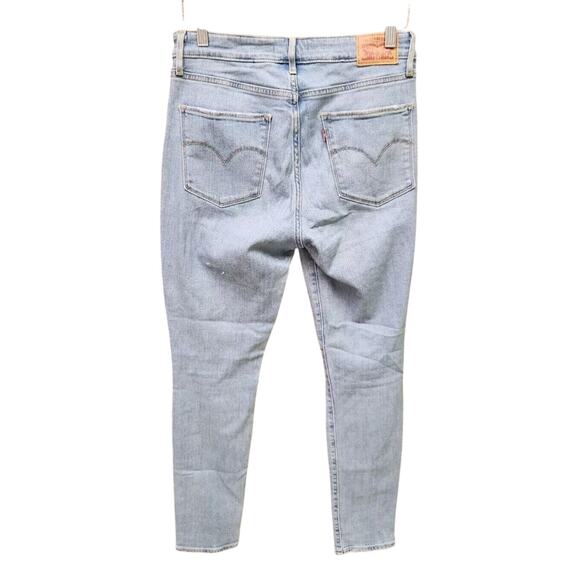 Levis 721 High Rise Skinny Jeans Women's Light Wash Distressed Denim Size 30 - Picture 2 of 8